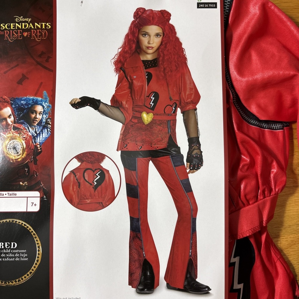Disney Descendants 4 Kids Princess Red Deluxe Halloween Costume 7-8 Medium